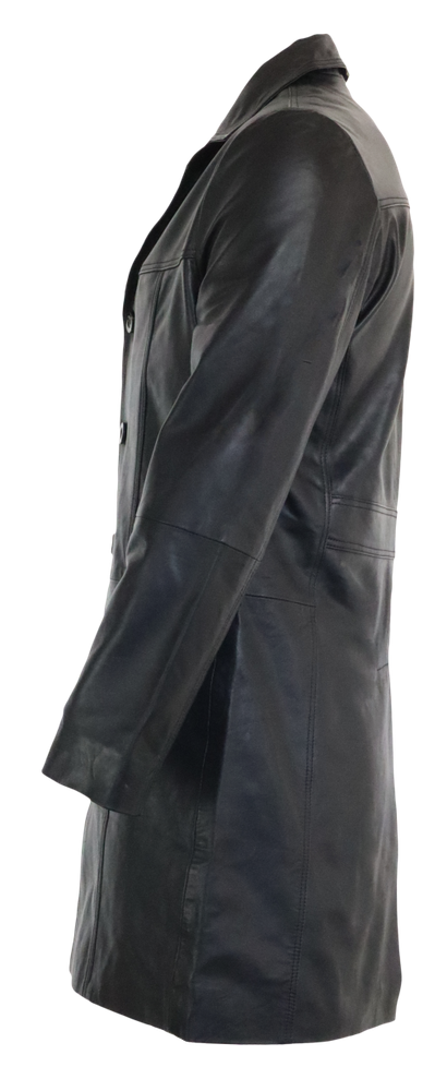 Men's leather coat Safari, black in 2 colors, Bild 3