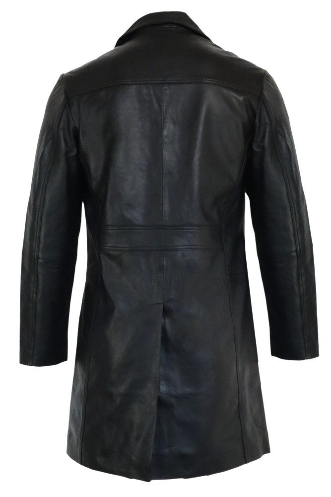 Men's leather coat Safari, black in 2 colors, Bild 2