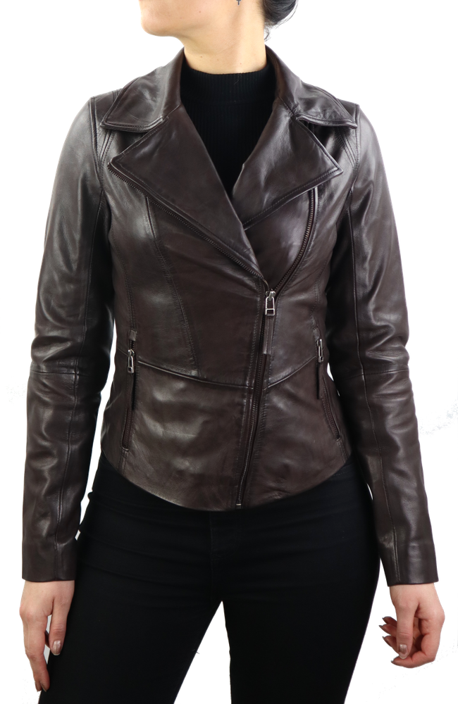 Damen-Lederjacke Sally, Braun in 4 Farben, Bild 5