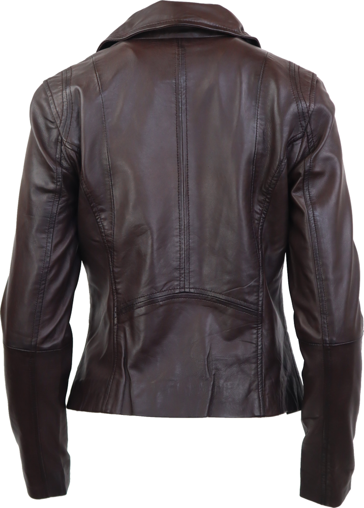 Damen-Lederjacke Sally, Braun in 4 Farben, Bild 4