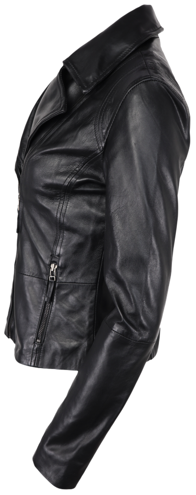 Damen-Lederjacke Sally, Schwarz in 4 Farben, Bild 2