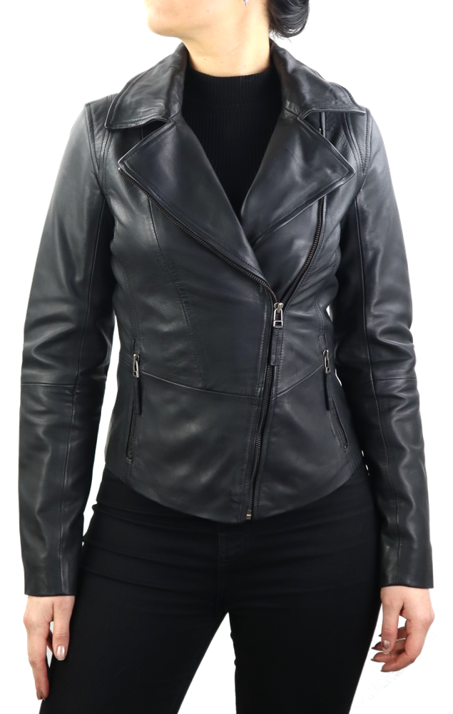 Damen-Lederjacke Sally, Schwarz in 4 Farben, Bild 4