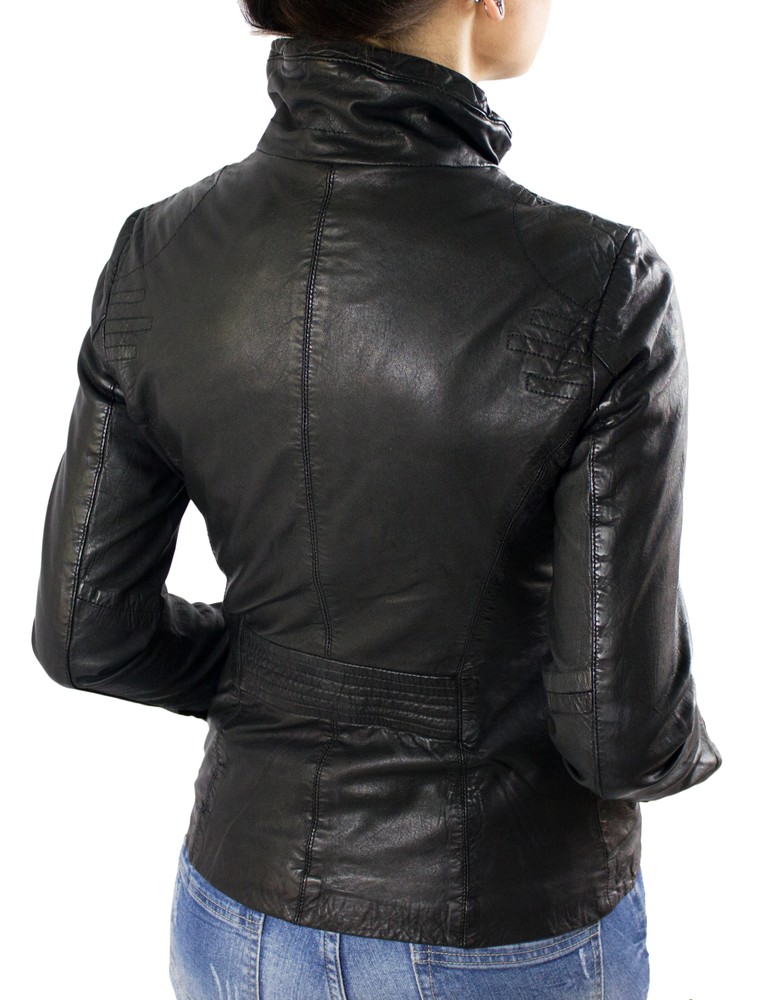 Damen-Lederjacke Sheela, M, Schwarz, Bild 6