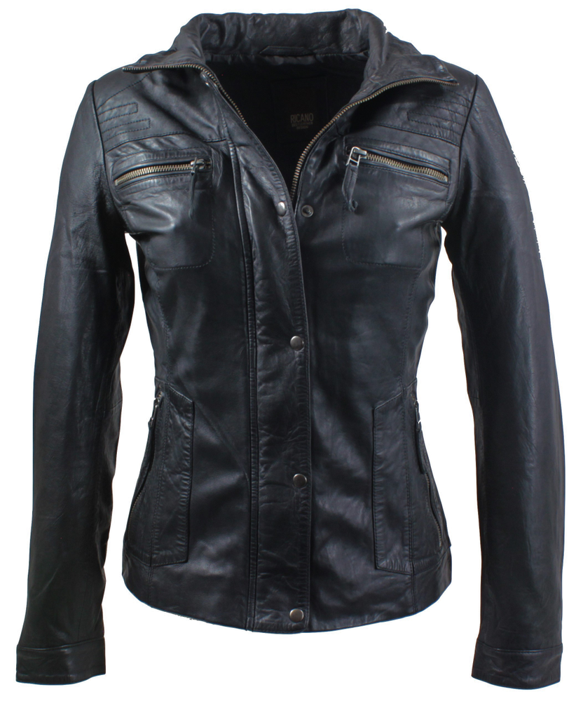 Damen-Lederjacke Sheela, M, Schwarz, Bild 1