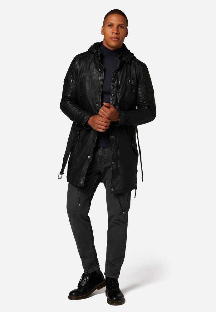 Men's leather jacket Sheena Men, black in 2 colors, Bild 2
