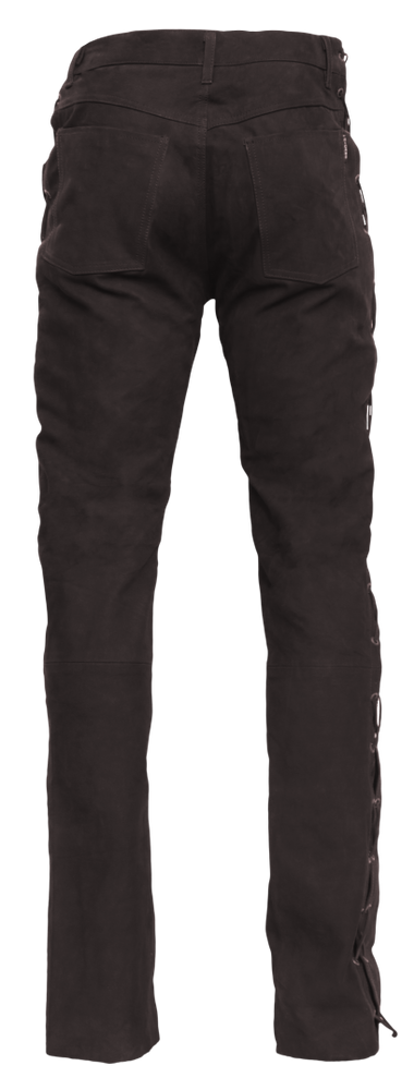 Men's Leather Pants S/L RT-101 (Buff Nubuck - laced), Brown in 2 colors, Bild 4