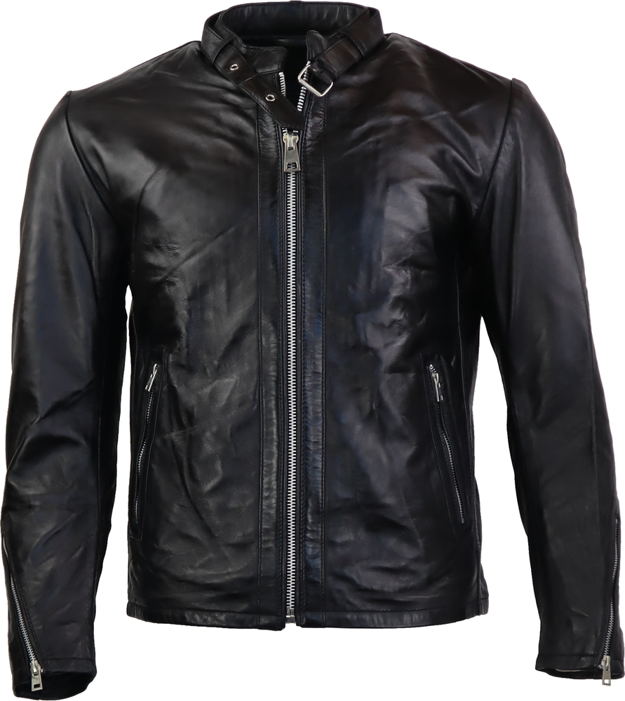 Men's leather jacket Spider II, black in 3 colors, Bild 1