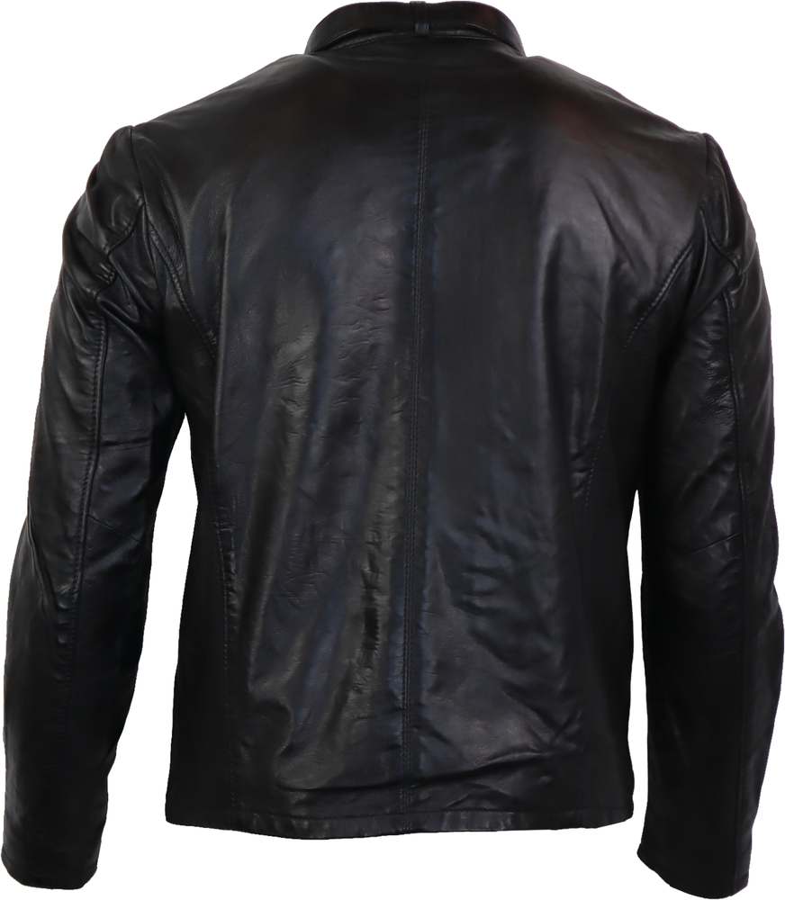 Men's leather jacket Spider II, black in 3 colors, Bild 3