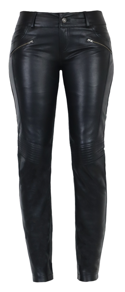 Damen-Lederhose Tally Pant, Schwarz in 1 Farbe, Bild 6
