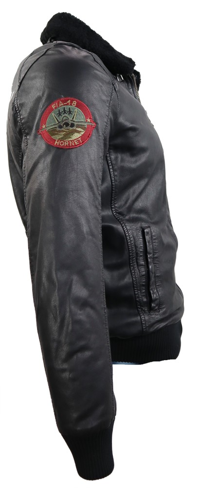 Herren-Lederjacke TG-1011, Schwarz in 2 Farben, Bild 3