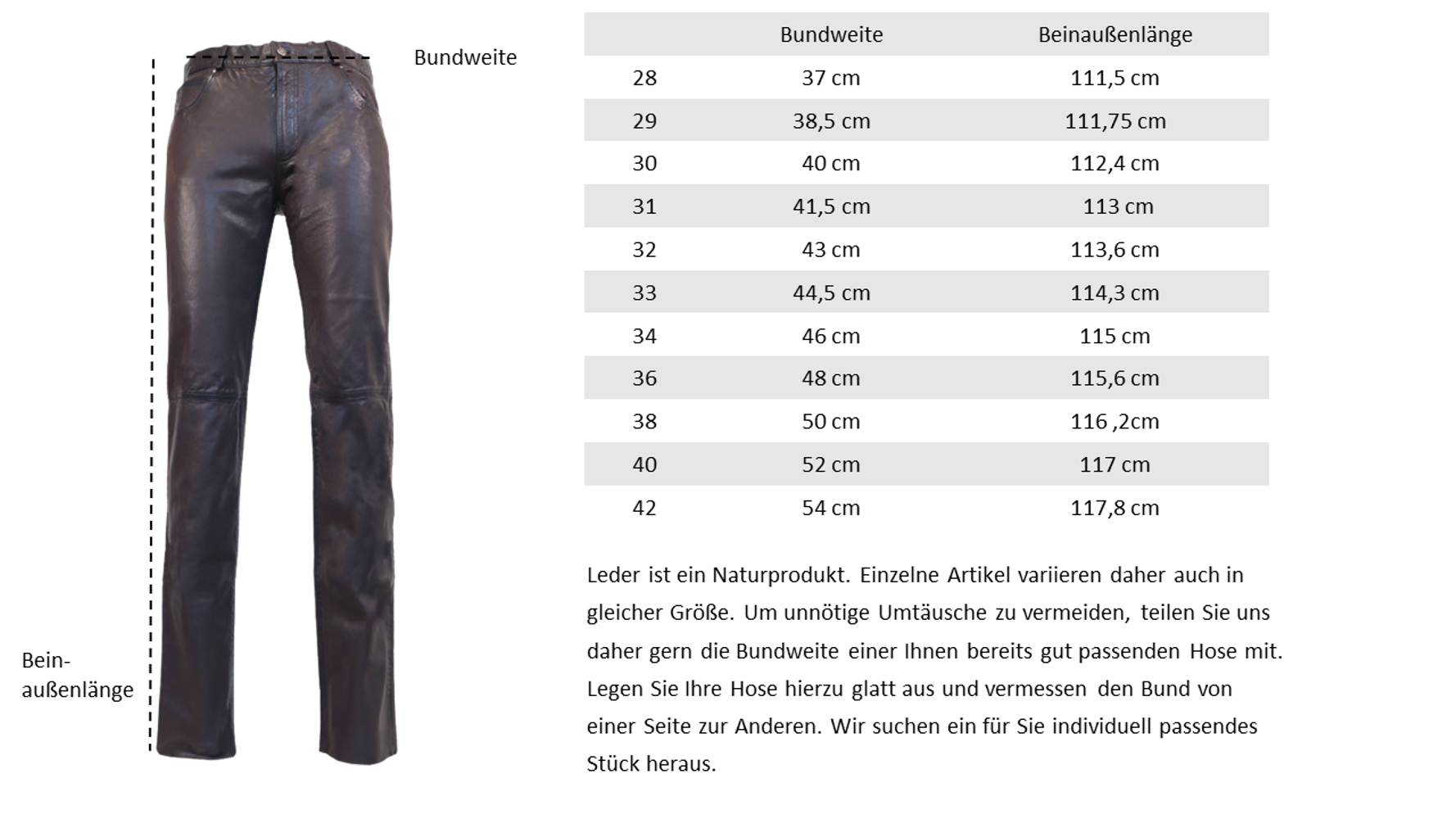 Men's leather pants Trant Pant, Brown in 4 colors, Bild 5