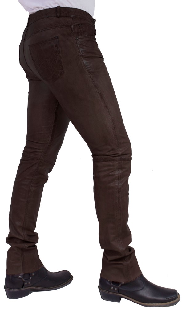 Men's leather pants Trant Pant, Brown in 4 colors, Bild 3