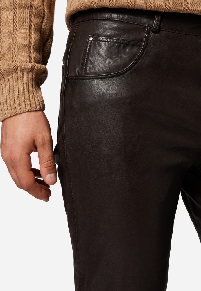 Men's leather pants Trant Pant, Brown in 4 colors, Bild 4
