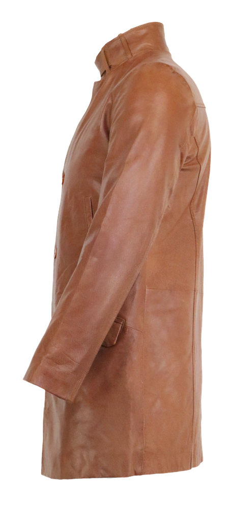 Men's leather coat Veetal, Cognac Brown in 2 colors, Bild 3