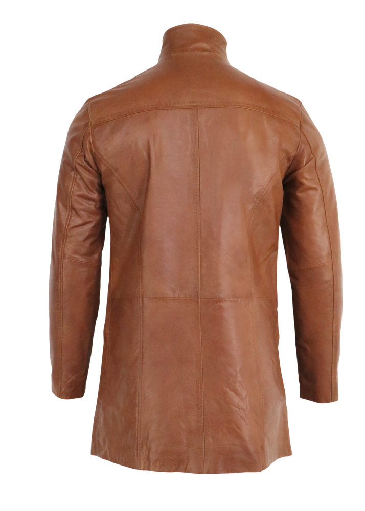 Men's leather coat Veetal, Cognac Brown in 2 colors, Bild 2