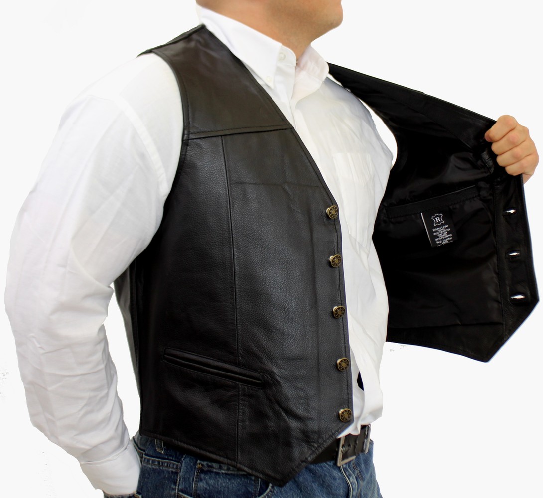 Vest 315, Black (smooth leather) in 3 colors, Bild 4