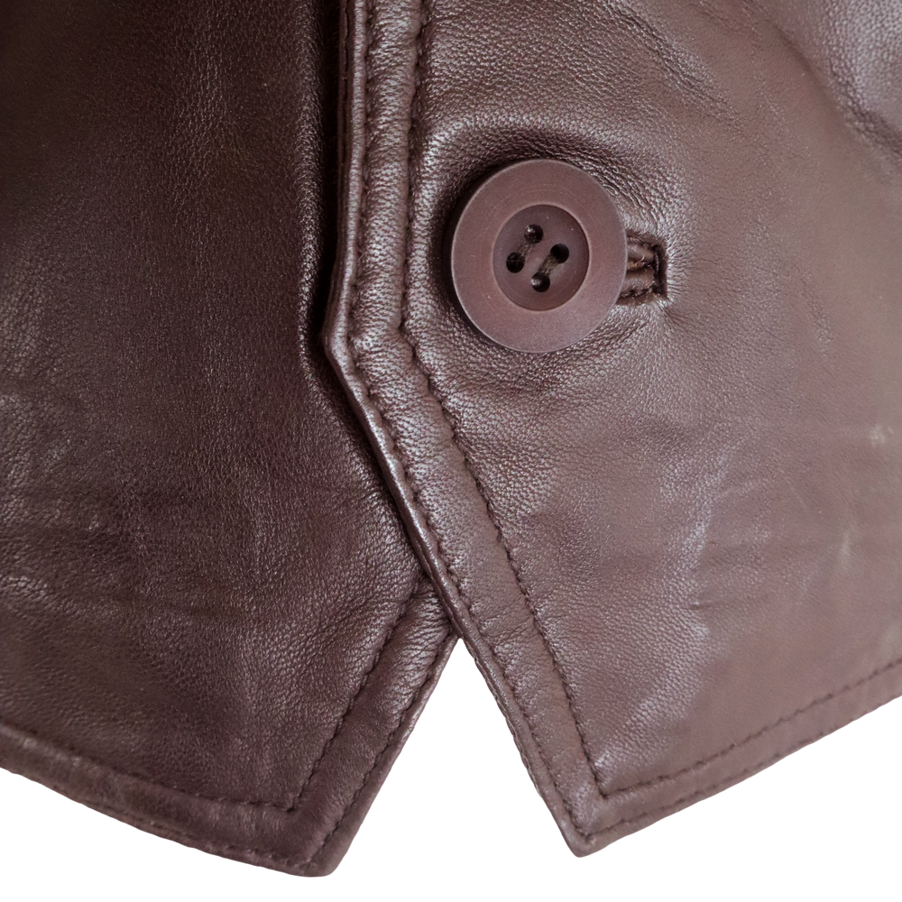 Men's leather vest Vest 321, Brown (smooth leather) in 6 colors, Bild 3