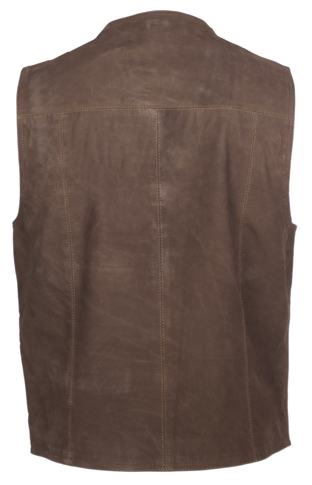 Men's leather vest Vest 321, medium brown (suede) in 6 colors, Bild 2
