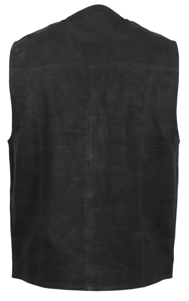 Men's leather vest Vest 321, Black (suede) in 6 colors, Bild 2
