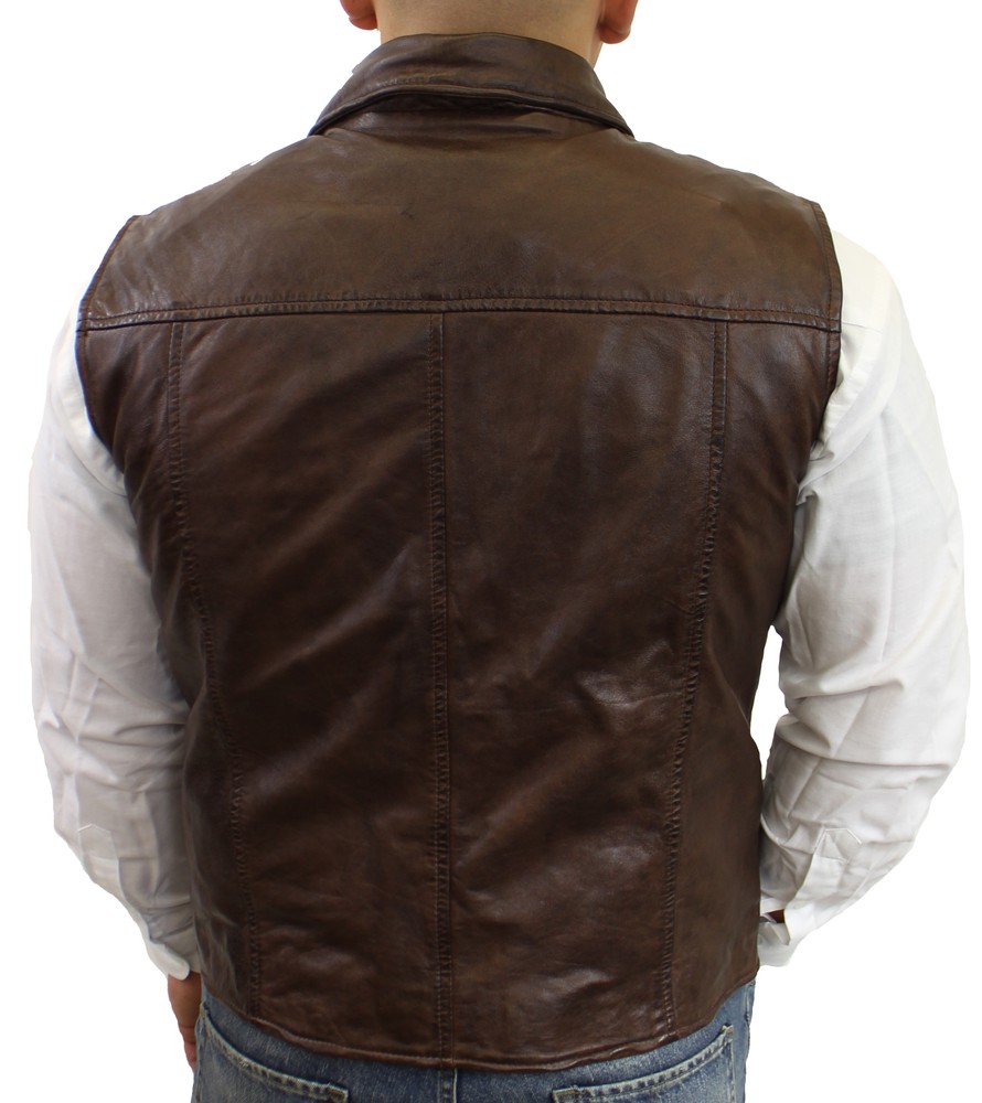 Men's leather vest Vest SK, Brown in 3 colors, Bild 6