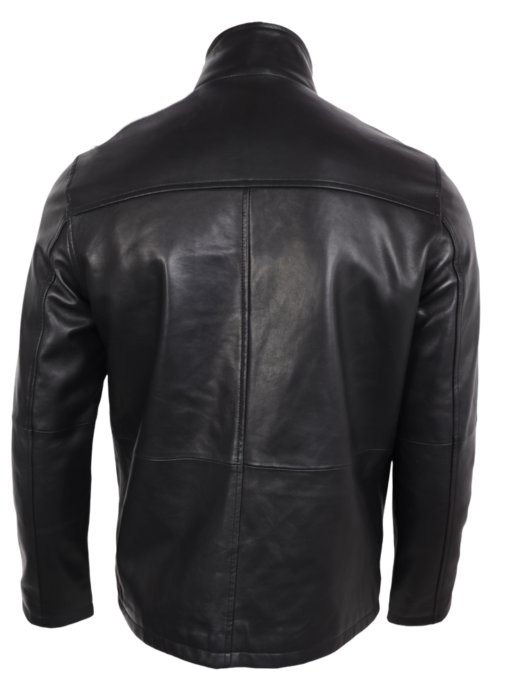 Herren-Lederjacke Wallace, Schwarz in 1 Farbe, Bild 5